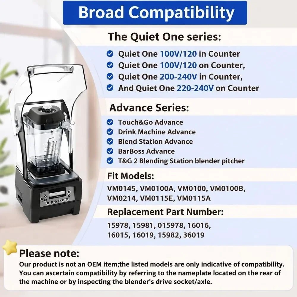 48 oz Blender Pitcher Replacement Triangle Bs Vitamix Quiet One & Advance Series